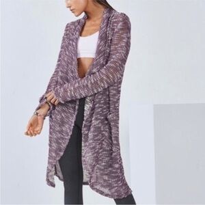 Fabletics Purple "Moscow"
Waterfall duster long sleeve cotton long Cardigan